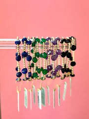 enewton 6.25" Admire Gemstone Gold 3mm Bead Bracelet - Lapis