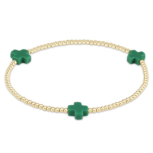 enewton signature cross gold pattern 2mm bead bracelet-Many Colors