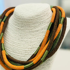 Slub - 8 Strand Necklace-Many Colors