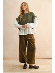 Olive Love You Forever Sweater Combo