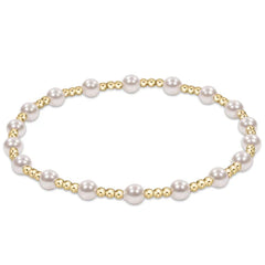 enewton egirl classic sincerity pattern 4mm bead bracelet- pearl