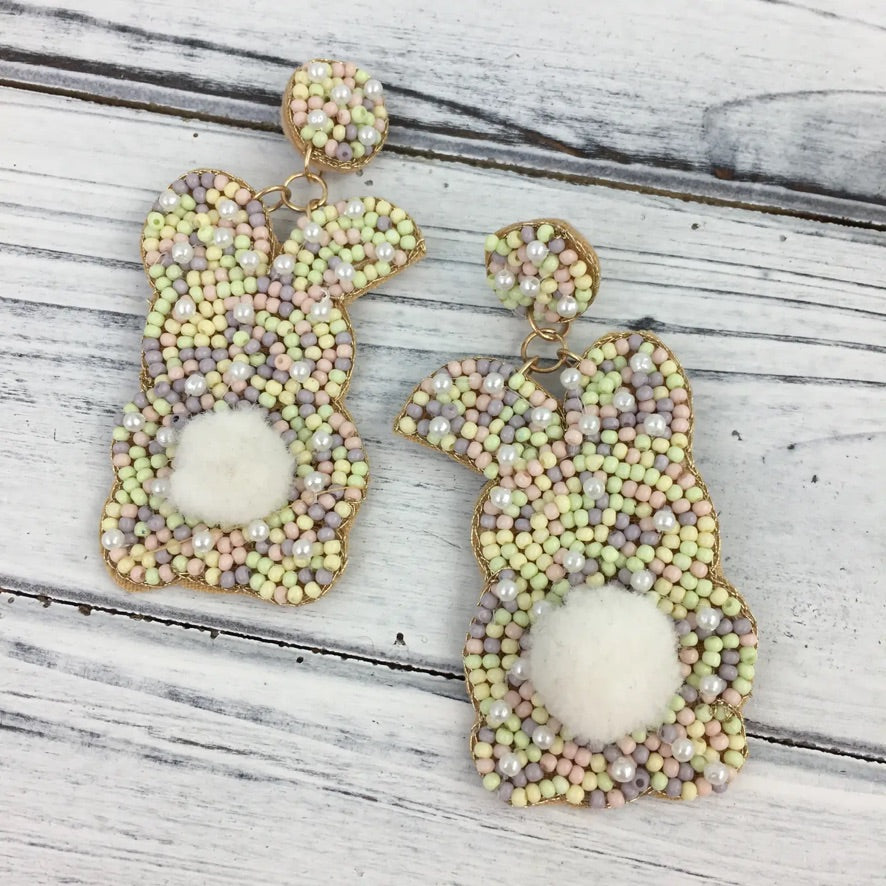 Bunny Tails Earrings-2 Colors