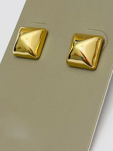 Golden Pyramid Earrings