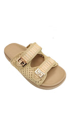 Becca Raffia Double Strap Sandals