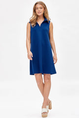 Dear Scarlett Collared Scuba Modal A-Line Dress
