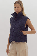 Quinn Quilted Puffer Vest-Multiple Options