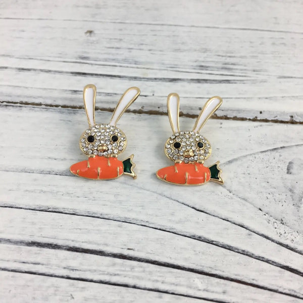 Bunnie + Carrot Earrings
