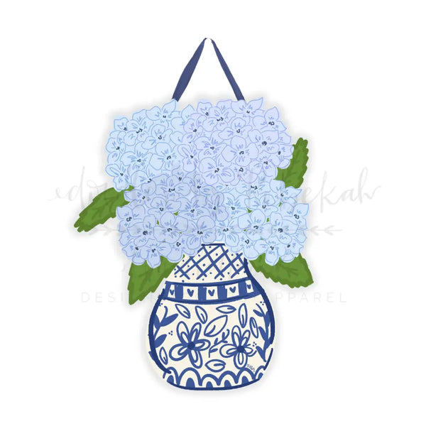 Blue Hydrangea Door Hanger