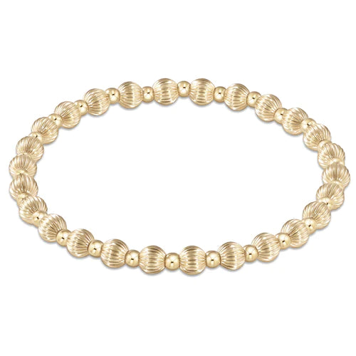 enewton Dignity Grateful Pattern 5mm Bead Bracelet - Gold