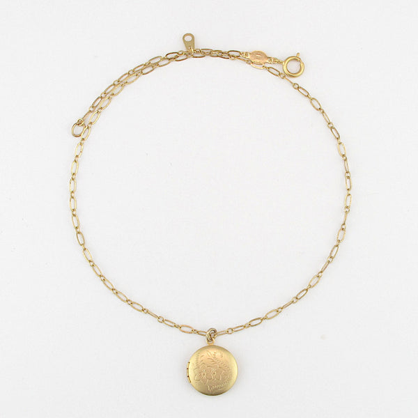 Sweet Pea Locket Necklace