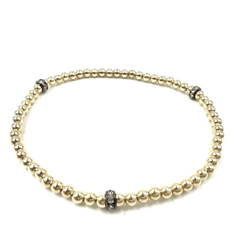 Erin Gray Karma 14k Gold Filled Single Glitter Bead Bracelet