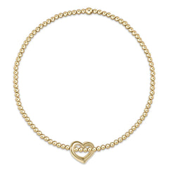 enewton classic gold 2.5mm bead bracelet - love gold charm-regular