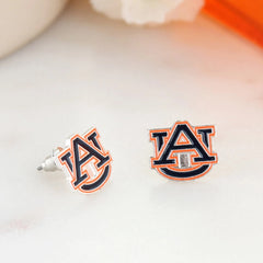 Enamel Logo Stud Earrings-Alabama or Auburn