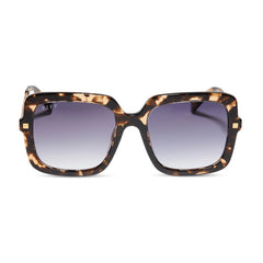 DIFF Sandra Espresso Tortoise Grey Gradient Sunglasses