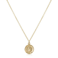 enewton 16" necklace gold - protection gold disc
