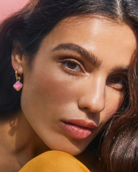 Kendra Scott Mallory Rose Gold Huggie Earrings