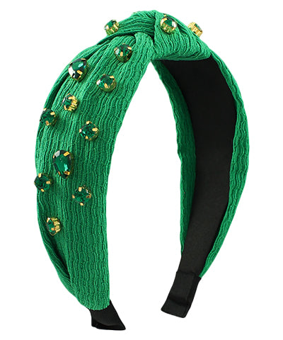 Emerald Green Rhinestone Headband