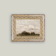 Framed Tree and Cloud Landscape Framed Antique Art - 2 Sizes