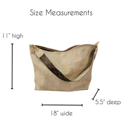 Sheila Shoulder Bag in Stone Leather | Upcycled Lv