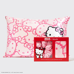Hello Kitty X Kitsch Satin Pillowcase & Pillow Scrunchie Set