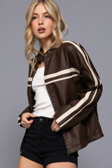 Duke Faux Leather Jacket