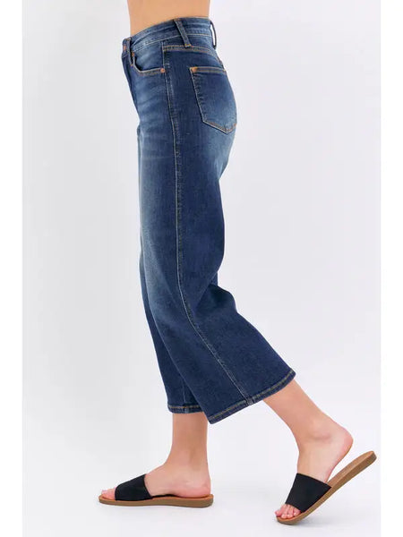 Judy Blue Mr. Tummy Control Top Wide Jeans