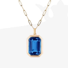 Vintage Style Stone Pendant Necklace - 4 colors