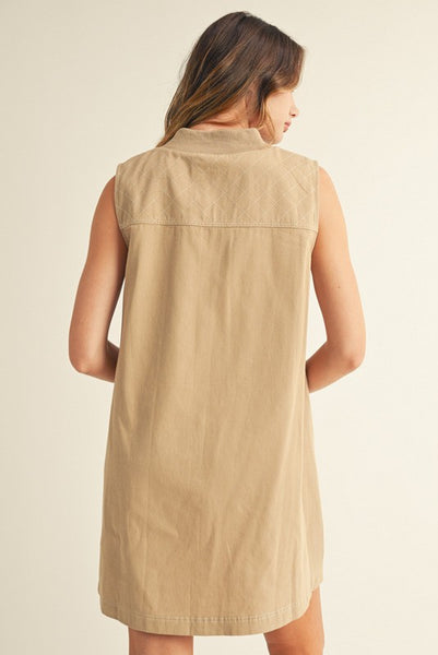 Giana Dress-Taupe