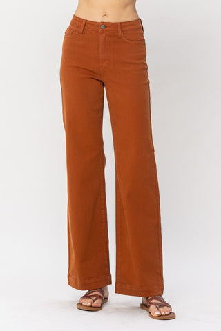 Auburn Orange Wide Leg Jean