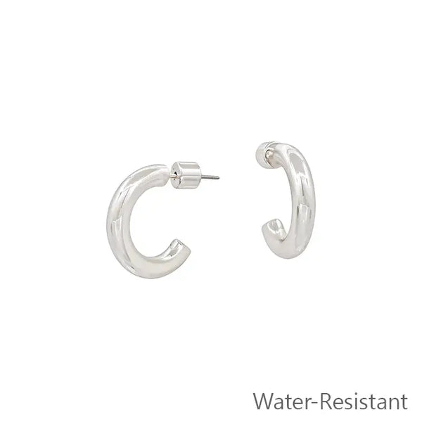 Beville Petite Silver Hoop Earrings