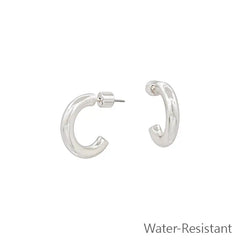 Beville Petite Silver Hoop Earrings