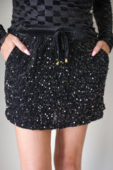 Velvet Hour Sequin Skort