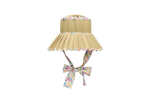 Kathy Hilton x Lorna Murray Polka Rainbow Luxe Ravello Hat-Medium