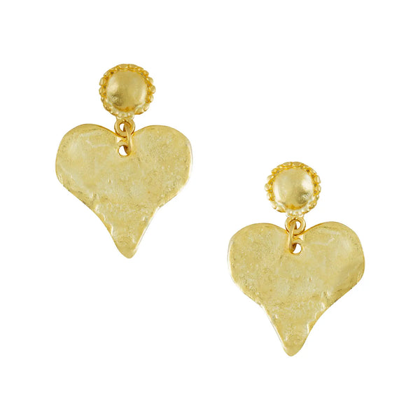 Cece Gold Heart Earrings