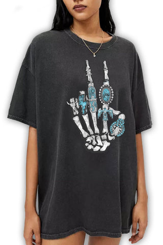 Skeleton Hand With Rings T-shirt