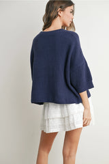 Cape Cod Flag Sweater - Navy