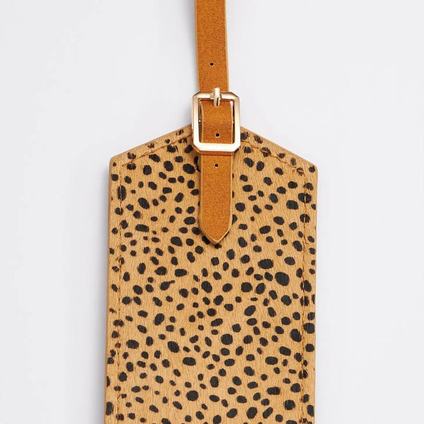 Genuine Leather Animal Print Luggage Tag-5 Options