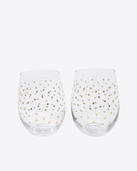 Draper James Stemless Wine Glass Set-2 Options