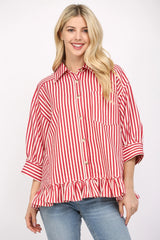 Sweet Caroline Button Down Denim Blouse
