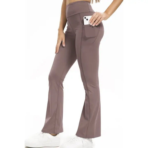 Premium Butter Soft Brushed Flare Yoga Pants w/ Pockets - 3 Colors