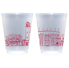 Shatterproof Cups - Set of 10 - University of Alabama Skyline