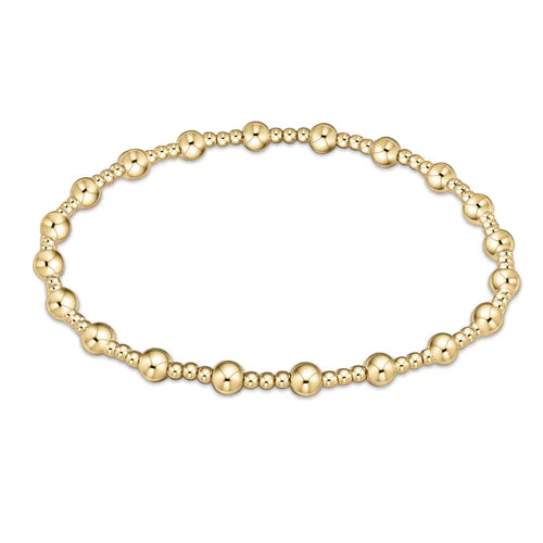 Enewton Classic Sincerity Pattern 4mm Bead Bracelet - Gold-Regular or Extends