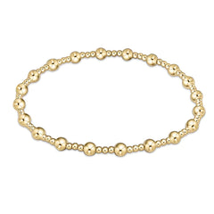 Enewton Classic Sincerity Pattern 4mm Bead Bracelet - Gold-Regular or Extends