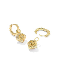 Kendra Scott Mallory Rose Gold Huggie Earrings