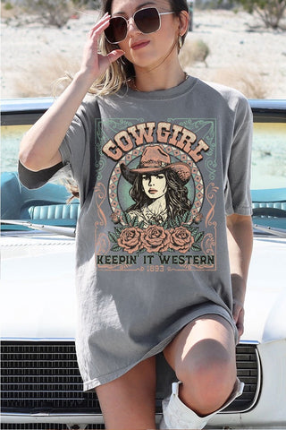 WILD WEST COWBOY OVERSIZED GRAPHIC TEE