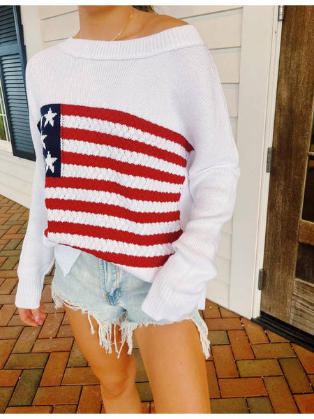 American Flag Sweater