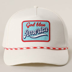 God Bless America Embroidered Patch Trucker Hat
