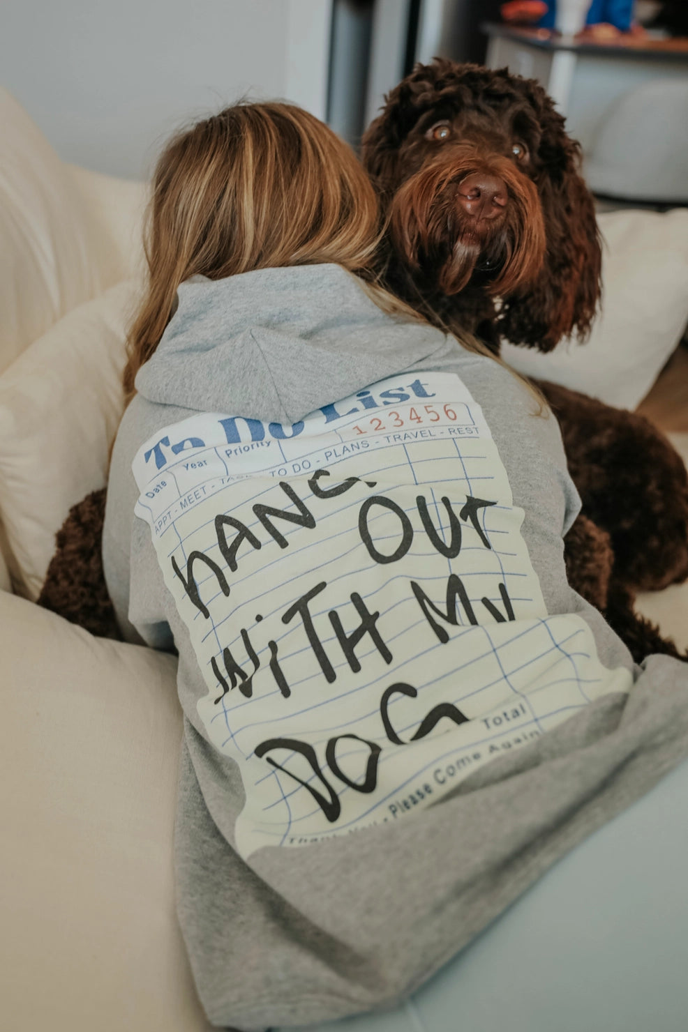 Hang Out With My Dog Graphic Hoodie A Little Bird Boutique