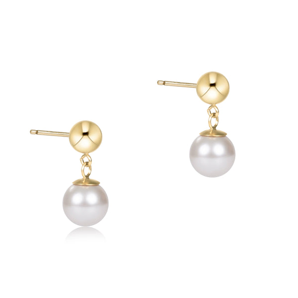 enewton classic 8mm ball drop studs - pearl