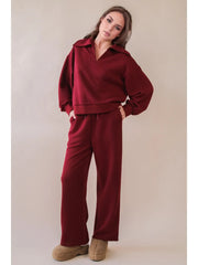 Mona Textured Two Piece Pants Set